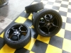 Porche Wheels Powder Coated FLAT Black as WeLL as Lug Nuts