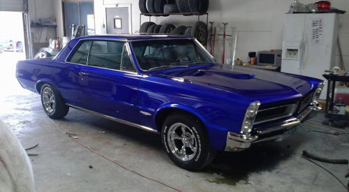 Classic 65 gpontiac gto restomod  full restore candy cobalt blue rimspec allstar team