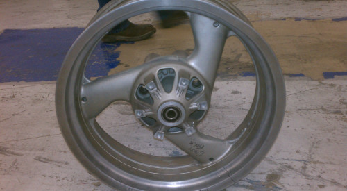 We Can Powder Coat , Polish and Repair Your Motorcycle Wheel and Give it A Makeover