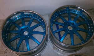 Custom color makeover on wheels