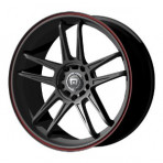 Motegi MR117 Matte Black w/ Red Stripe